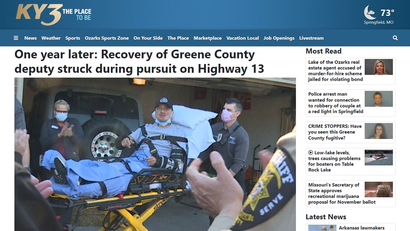 One year later: Recovery of Greene County deputy struck ...